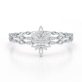 2 CT Lab Grown Diamond Two Layer Designer Bracelet